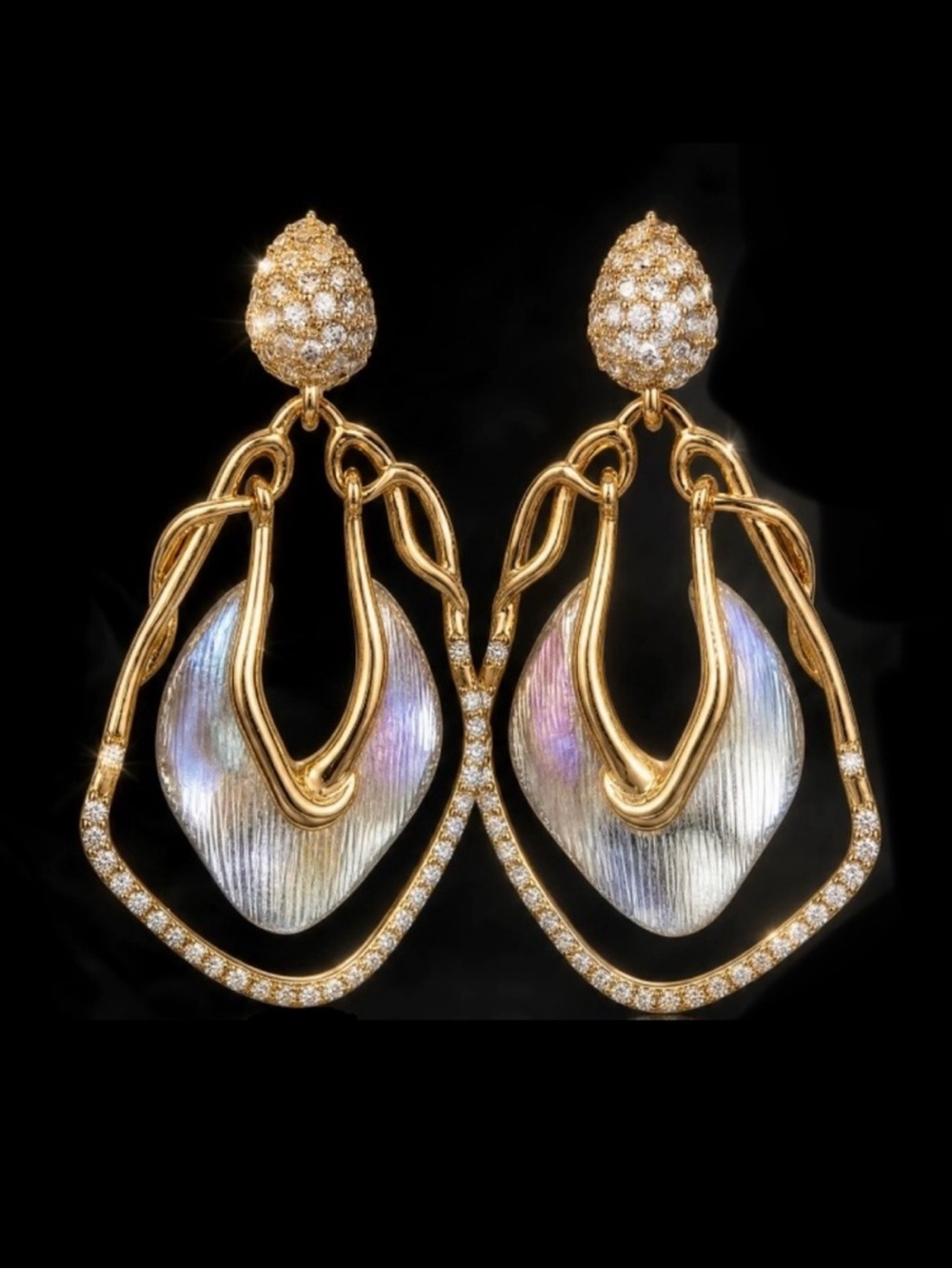 Alexis Bittar Crystal Lucite Dangle Earrings
